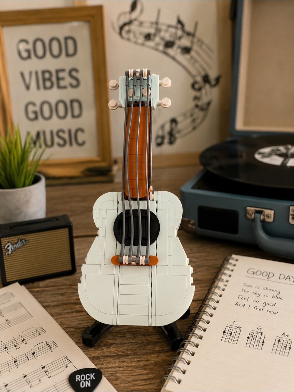 LEGO Creator 3-in-1 Tropical Ukulele guitar 31156 - Built Display Model retired